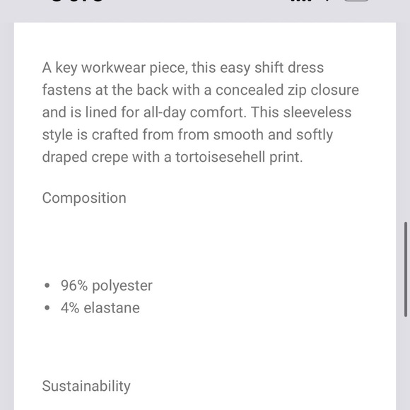 Theory Shift Dress in Brown Multi Tortoiseshell Printed Crepe Dress Size 8 - Picture 9 of 14